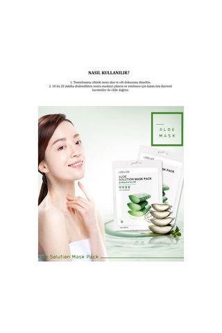 Lebelage Aloe Veralı Yatıştırıcı Ve Nemlendirici Yaprak Maske