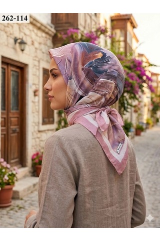 Moonscarfs Moonscarf Desenli Bambu Pamuk Eşarp 262-114 Çok Renkli