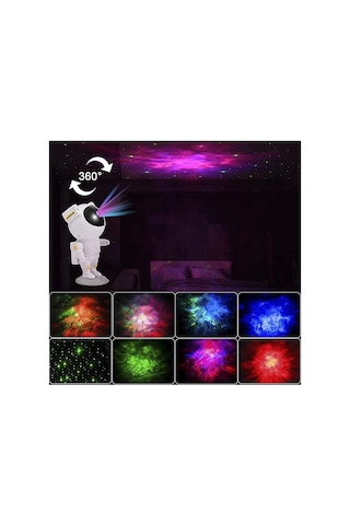 Junglee 35 Astronot Starry Projector Galaksi Gece Lambası Yıldız Samanyolu Işıklandırma İle Uyumlu