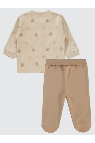 Civil Baby Erkek Bebek Pijama Takımı 1-6 Ay Fildişi Fil Dişi