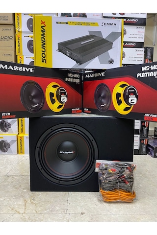 Soundmax Paket 30cm Bass Massive 20cm İki Takım Midrange Anfi