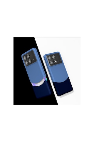 Toyigoo Poco X6 Pro Kılıf Mıknatıslı Duble Kapak - Lacivert Lacivert