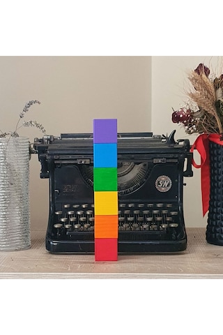 Ahşap Küpler 6lı Boyalı