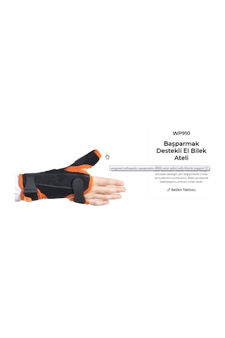 Çocuk Başparmak Destekli El Bilek Ateli Wp910
