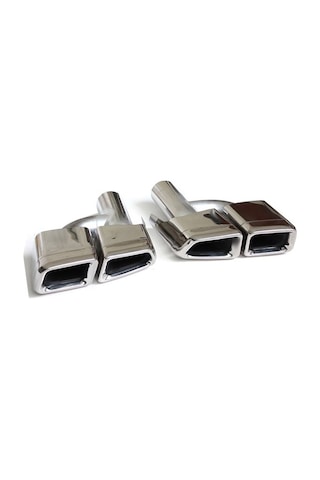 Autogp Mercedes W204 W213 C63 E63 Amg Egzoz Ucu Set Krom 4 Çıkış Kare