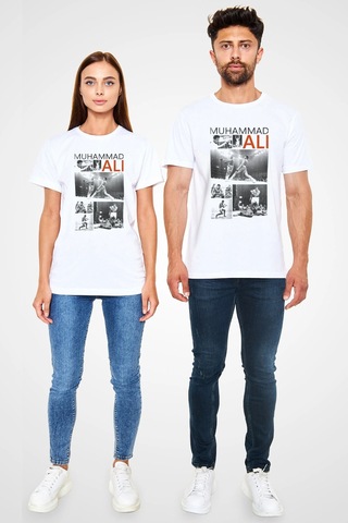 Adrift Muhammed Ali Beyaz Unisex Tişört T-shirt Beyaz