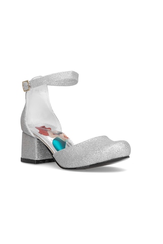 Elit Yb-f-karnıyarık-25y Filet Kız Çocuk Klasik Topuklu Ayakkabı Gümüş Gümüş