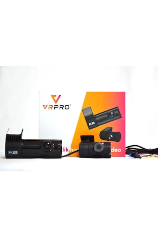 Vrpro Wıfi Araç İçi Yol Kamerası 1.5 İnç 4k 30 Fps 2 Kameralı