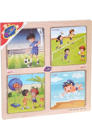 Znv Zenvia Mey İthalat Ony-343/344/345/346 Ahşap Eğitici 4'lü Puzzle -onyıl Znv2025 Cmn Belirtilmemiş