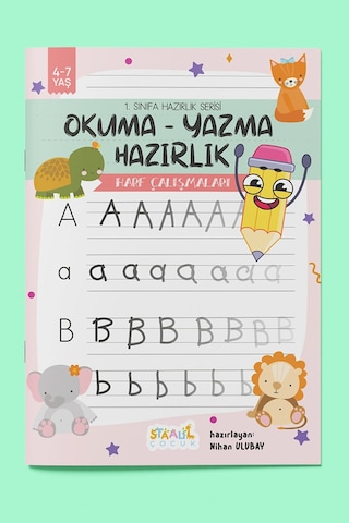 1. Sınıfa Hazırlık Serisi / Okuma - Yazma Hazırlık Aktivite Seti / 3 Kitap Çizgi - Harf - Sayı