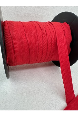 2 Cm Balıksırtı Şerit-5 Metre Kırmızı