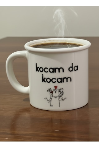 Porselen Kupa Yazılı 250 Cc Beyaz