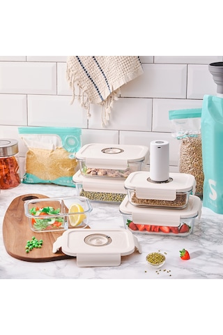 Aryıldız Vacuum & Fresh 25 Parça Saklama Kabı Seti Şeffaf