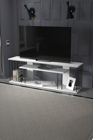 Northcity Gzd Plus Tv Ünitesi Beyaz 140 Cm Abanoz - Beyaz