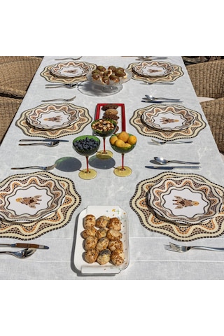 Mosaic Kağıt Bardak Altlığı 10 Cm 12'li Paket Beyaz