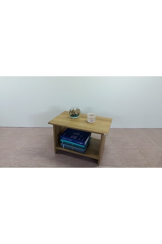 KOBİÇ RAFLI OFİS SEHPASI 60X45X45 CM (MEŞE)