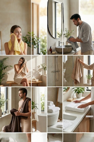6'lı Minty Greek El Havlusu - 50x90 Cm, 225 Gr, %100 Pamuk, Spa Ve Otel Havlusu Çok Renkli