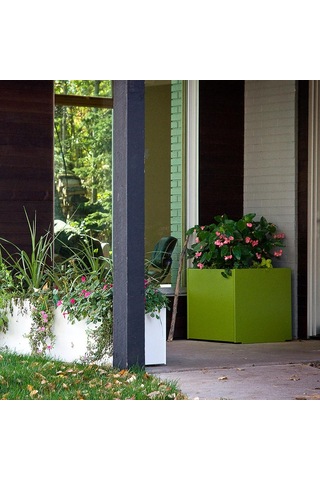 Mofiba Fiberglass Saksı Kare 35cm 35cm 35h Cm Yeşil