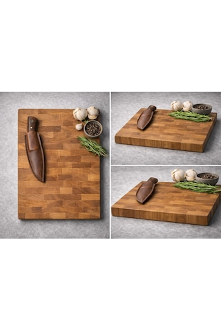 Meşe Ağacı End Grain Kesme Tahtası
