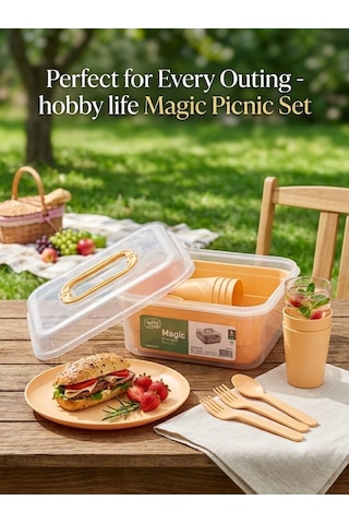 Hobby Life Magic 6 Kişilik Kamp Ve Piknik Seti 32 Parça Sarı