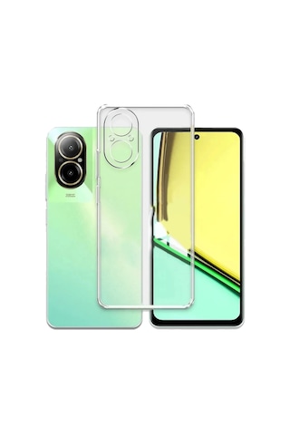 Realme 12 Lite Kılıf Kamera Korumalı Silikon Şeffaf Arka Kapak