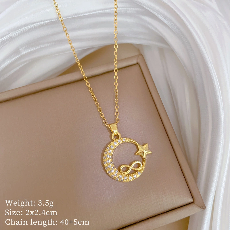 Zarif Instagram Stilinde Minimalist Titanyum Çelik Kadın Kolye No.75 Çok REnkli