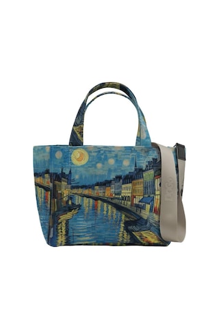Dogo Kadın Vegan Çok Renkli Medium Tote Bag - Sea Sparkles Tasarım Çok Renkli