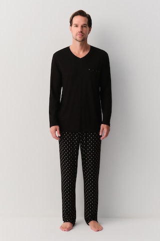 Suwen Adrian Erkek Pijama Takımı Sh26309660911 Siyah Desenli