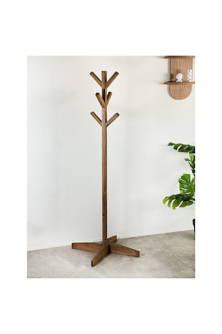 Ahşap Askılık Elbise Askısı 6024 Ceviz