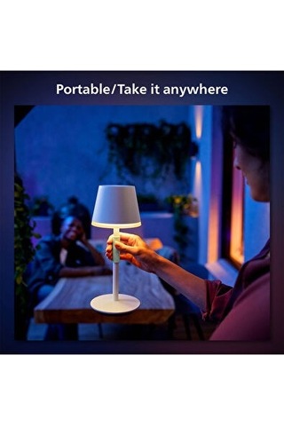 Philips Hue Go Belle Beyaz Taşınabilir Masa Lambası Beyaz