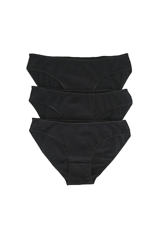 Must Have 3'lü Organik Pamuk Slip Külot Siyah