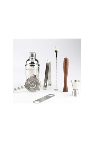 Pazly 8'li Paslanmaz Şarap Kokteyli Çalkalayıcı, Bez Çantalı, 750ml, Ev Bar Kokteyli, Kupası İle