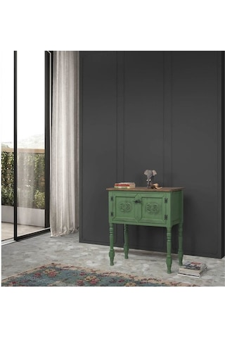 Wood Dresuar Ahşap Pastel Boyalı Eskitme Tarz Dresuar