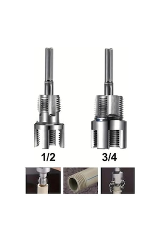 2 Li Set İç Dış Plastik Boru Diş Açma Seti 1/2 20 Mm Ve 3/4 İnç 25 Mm Borularla Uyumlu