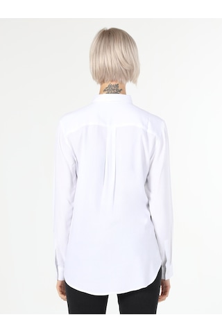 Colin's Basic Regular Fit Kadın Beyaz Uzun Kol Gömlek CL1050927_Q1.V1_WHT Beyaz