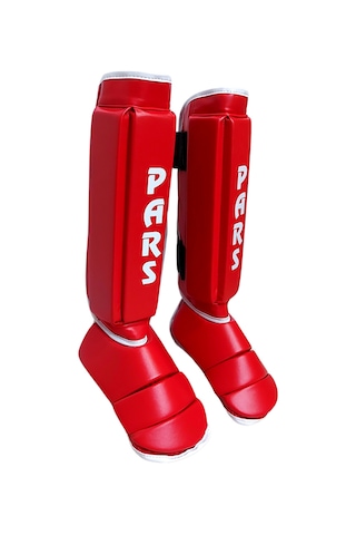 Pars Spin Kick Boks Muay Thai Ayak Kaval Koruyucu Kırmızı