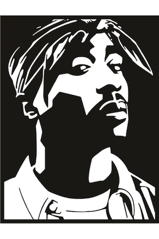 Tupac 3d Duvar Dekoru - Şık Ve Minimalist Tasarım 20cm