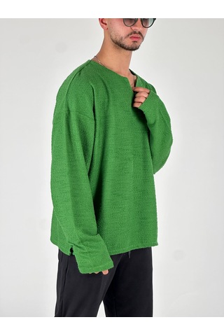 Tasarım Yeşil Erkek Sweatshirt Coc1057 Yeşil