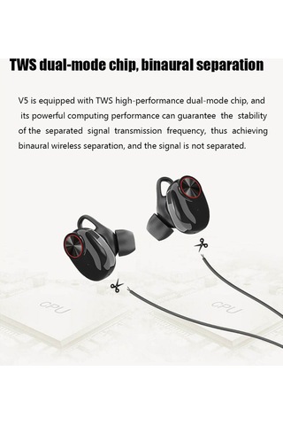 Wezone Siyah Spor Bluetooth Kulaklıklar - İkili Tws, Ses Gürültüsü Engelleme, Şarj Kutusu, 10m Erişim Mesafesi, Ter Ve Yağmur Dayanıklı