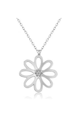 925 Ayar Gümüş Çiçek Bayan Gümüş Kolye T5114 599599 Gümüş