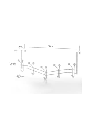 Teknotel 15'li Kapı Arkası Askısı Metal Mat Beyaz Mg086 Beyaz