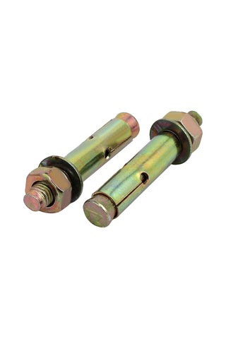 Iıvverr M10x70mm Çinko Kaplama Kol Ankraj Genişleme Cıvatası Bronz Tonu 6pcs M10x70mm Çinko Plakalı Ankraj Genişliği Perno Bronce Tono 6pcs