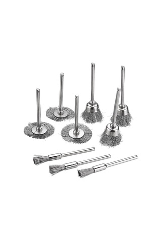 Sones 10 Adet Tel Fırça Metal Kireç Çözücü Cila Fırçası Oksit Tabakasını Kaldırmak İçin Düz Cila Fırçası, Stil: Düz 3 25mm