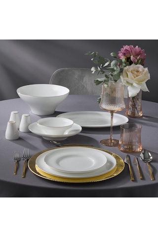 Jumbo Laurel Gold 55 Parça 12 Kişilik Yemek Takımı Gold