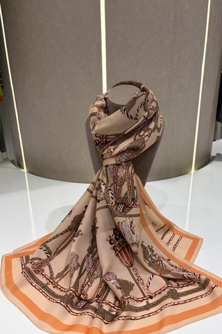 Cardion Lunira Silk Yün İpek Şal Çok Renkli