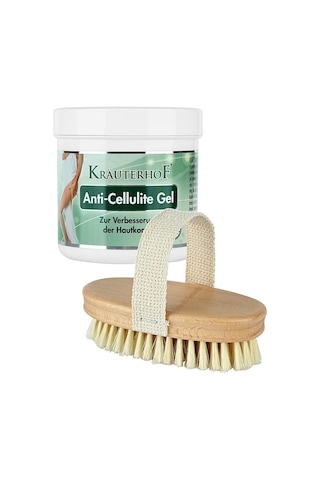 Krauterhof Anti-Selülit Jel 250 ML + Doğal At Kılı Fırçası