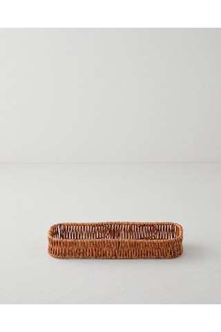 English Home Crustic Plastik Ekmek Sepeti 27,5x10x4 Cm Kahverengi Kahverengi