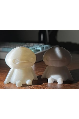 2 Adet Baymax 6 Süper Kahraman Sevimli Beyaz Şişman Robot Figürlü Minimalist Mekanik Klavye Tuşu