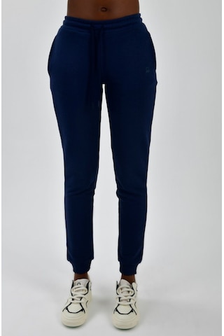 Kadın Yanları Cepli Beli Büzgülü Jogger Eşofman Altı Lacivert