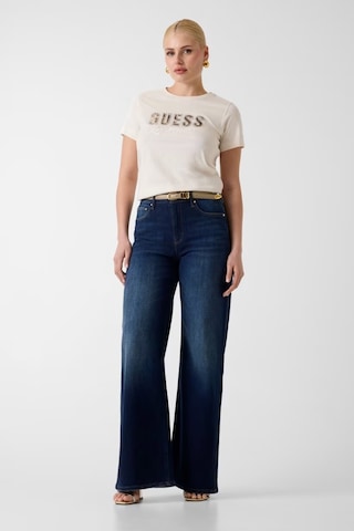 Guess Snake Kadın Regular Fit T-shirt W6yı30k4349 Krem